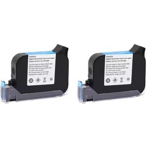 PHOVYAFI 2588 M 2588 2588 Plus Handheld Printer Inktcartridge Compatibel Met Eco Solvent Printers 12,7 mm Afdrukhoogte Sneldrogende Inkjet Cartridge Zwart (Zwart-2 stuks)
