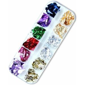 Holografische zoete liefdeshartnagelkunst met glitterpailletten, glanzende laserfluorescentie, ster, vlinder, 3D-nageldecoraties, accessoires - JB12G-6