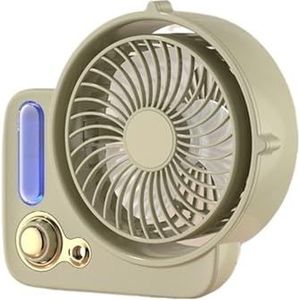 Draagbare Mini-desktopventilator Moving Head-slaapzaal-mute-ventilator Oplaadbare Draagbare Mini-ventilator Gebruiksvriendelijk(Green)