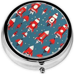 Ronde pillendoos draagbare medicijndoos voor reizen pillendoos, past zakken portefeuilles