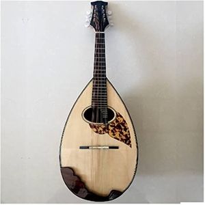 Zengxue All Wood American Mandolin Gitarische Japanse Mandolin 8- String Piano Tibetaanse Muziekinstrument Ruwe Houten Kleur Mandoline instrument