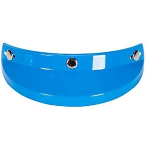 Motorhelm vizier lens, Helmvizier, motorfiets 3-knops vizier Universele motorfiets 3-knops vizier Opklapbaar en neerklapbaar open gezichtshelm Windscherm Rood (rood)(Blue)