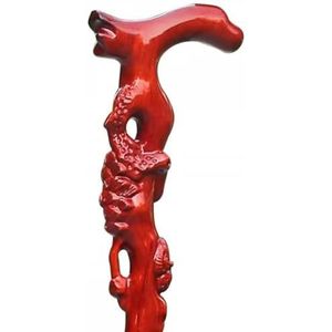 wandelstok， Wandelstok met pijnboommotief for ouderen, handgesneden wandelstok polsband, omic grip(A,82Cm(Use Height 155 160Cm))