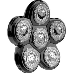 Kibiy 6D Ersartshoofd voor Kaal Scheerapparaat Heren Elektrisch Zwart