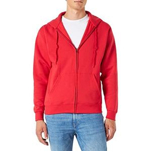 Fruit of the Loom Premium sweatjack met ritssluiting voor heren, Rood, XL