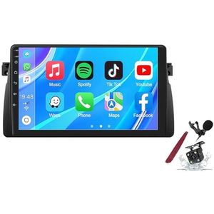 Android 14 Autoradio Stereo voor B-MW E46 (1998-2006) 9-inch Touchscreen Multimedia Speler met Draadloze Carplay 2 Din GPS Sat Navigatie FM RDS Bluetooth 5G-WiFi SWC DSP,M100s