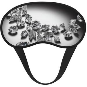 Diamant Sieraden Juwelen Luxe Slaap Masker Zacht Comfortabel Oogmasker met Verstelbare Strapblackout Oogslaap Schaduw Cover voor Vrouwen Meisjes Mannen Reizen Yoga Dutje Shift Werk
