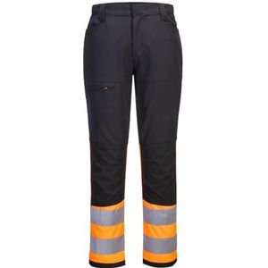 PORTWEST Pantalon de travail stretch HV Classe 1 Eco WX2 Orange/Noir XL - FR(50) - UK(40) - Vêtements de travail