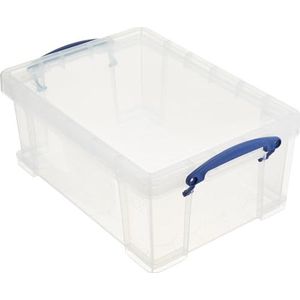 Really Useful Box 4 stuks 9 liter - 395x255x155 mm - voor 24 dvds/A4 papier - transparant