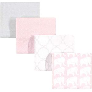 Hudson Baby Uniseks baby katoen flanel ontvangen dekens, meisje olifant, één maat