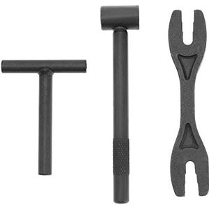 OTOTEC Set van 3 motorventielen, moersleutelset, 6-in-1 motorfietssleutel, gereedschap met vierkant gat en inbussleutel voor motorfiets scooter