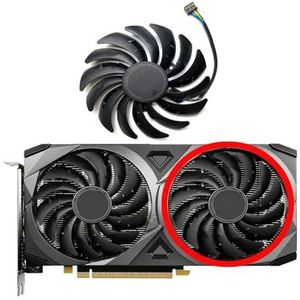 Voor MSI voor GeForce RTX3050 3060 3060ti 3070 8GB VENTUS 2X OC Wantushi grafische kaart vervangende ventilator PLD10010S12H(Right fan)