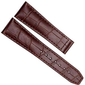 dayeer Kalfsleren horlogeband voor MAURICE LACROIX Eliros koe lederen horlogeband (Color : Brown no clasp, Size : 20mm)