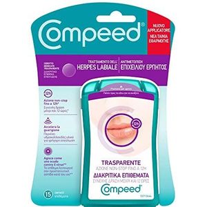COMPEED Transparante pleisters voor koortsblaasjes - onmiddellijke ontlasting, 15 pleisters