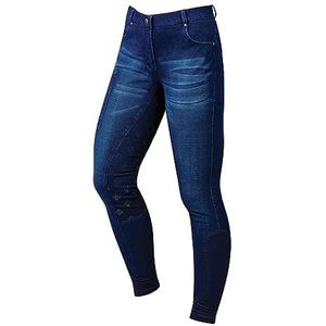 2022 Dublin Shona Full Grip Siliconen Print Denim Rijbroek Voor Dames 1002015002 - Denim - Dublin Womens Size - 10