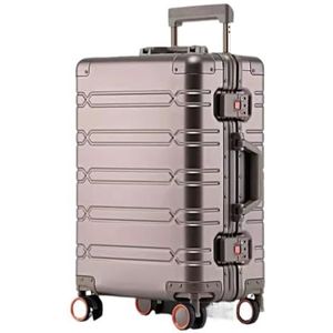 Lichtgewicht Koffer Aluminium Magnesium Metaal Harde Schaal Koffer Trolley Reizen Grote Capaciteit Koffer Bagage (Color : D, Size : 20inch)