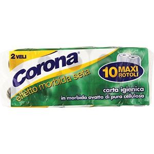 Corona wc-papier, zacht, cellulose-watten, 2-laags, 10 rollen