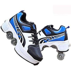 Schoenen met wielen, rolschoenen, voor meisjes, schoenen met wieltjes voor kinderen, sportschoenen met wielen, met dubbele rij wielen, E-43