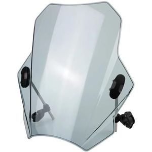 SPAMFAFGHQ Universele Ruitkap Voor CBR600RR CB1000R GXSR 600 750 Ajusteerbaar Motorfietsvizier(GRIJS)