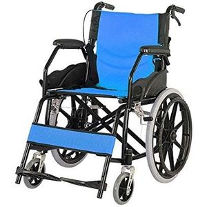 Rolstoel, licht opvouwbaar koolstofstaal met antislip armleuning, dubbele rem voor ouderen/gehandicapten, trolley-transportstoel, draagbaar