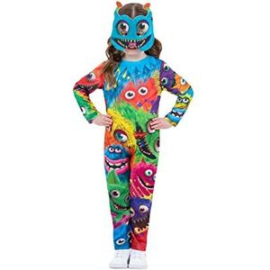 Monster & Griezel Kostuums | Monster Party Costume Kind Kostuum | Maat 90 | Carnaval kostuum | Verkleedkleding