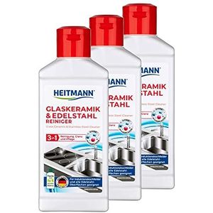 Heitmann - Glaskeramik - Intensieve Reiniger - Roestvrij Staal - 3 x 250 ml