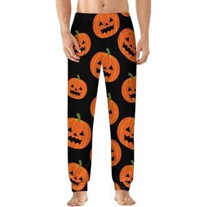 Halloween pompoen heren pyjama broek zachte lounge bodems lichtgewicht slaap broek