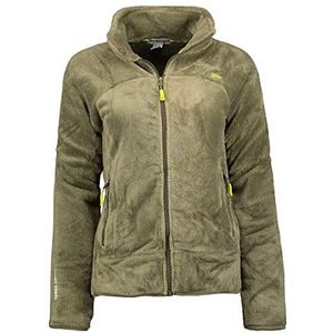 Geographical Norway Upaline Lady - Warme Zachte Comfortabele Fleece voor dames, warme zachte winterjas voor dames, dikke sweatshirt met lange mouwen, perfecte comfort bonttrui, Olijf, S