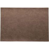ASA Veganistisch leren placemat, polyurethaan, nougat, 46 x 33 cm