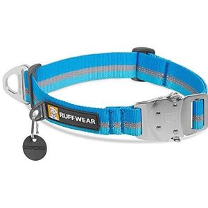 RUFFWEAR - Top Rope Halsband, Reflecterende kraag met metalen gesp voor dagelijks gebruik, Blue Dusk, 11""-14