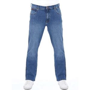 Wrangler Texas Jeans voor heren, regular fit, stretchbroek, authentiek, rechte jeansbroek, denim, katoen, zwart, blauw, grijs, w28, w29, w30, w31, w32, w33, w34, w36, w38, w40, w42, w44, Blue Whirl