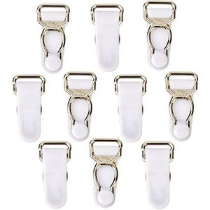 10 Stuks Heren Jarretelgordel Clips Haken Grips Wit