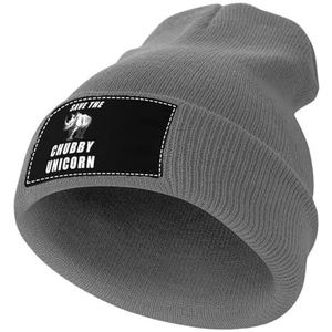 SAVE THE CHUBBY UNICORN Beanie Hoed Warm Gebreide Skull Caps Beanie Caps Winter Caps voor Mannen Vrouwen