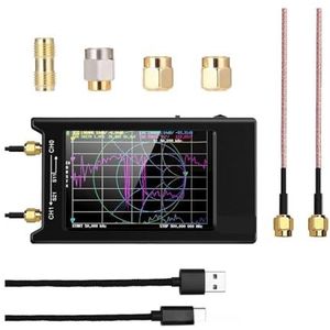Antenne-analysator, 4 inch vectornetwerkanalysator Antenneanalysator for MF HF VHF UHF kortegolfsignaaltest, voor netwerkkabeldiagnostiek