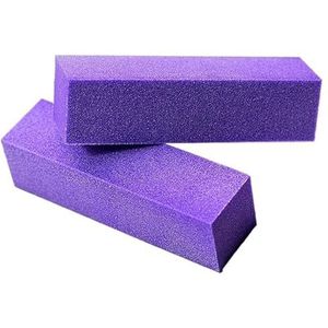 schuurgereedschap sponsblok, Kleurrijke polijst- en schuurvijlen, blokpedicure, manicure, nagelverzorging(Purple,2pcs)