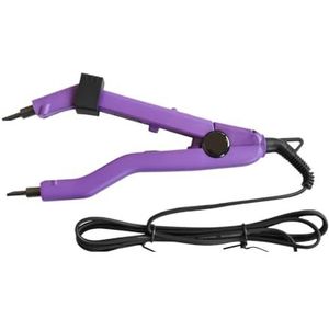 1Pc Fusion Iron Heat Connector Hair Extensions Machine Verstelbare Temperatuur Mini Verwarming Tip Keratine Bonding Tools Efficiënte Tijdbesparing(Purple)