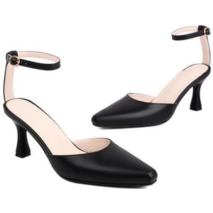 WOkismD Zomersandalen met hoge hakken, 8 cm, Zwart, 40 EU