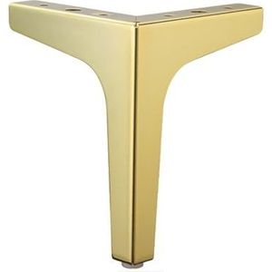 JMORCO Meubelpoten 4 stuks zwart goud salontafel poten voor metalen meubels bank bed stoel been ijzeren bureau dressoir badkamerkast vervangen voet 10-17 cm meubelpoten (kleur: gouden-13 cm-4 stuks)