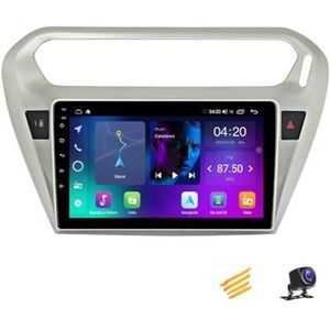 ZARAPLUS Android 13 2 DIN Bluetooth Autoradio 9 Inch Touchscreen Voor Peugeot 301 2013~2016 Met AHD Achteruitrijcamera/GPS-Navigatie/BT/Stuurwielbediening/Koelventilator/Multimediaspeler,NF2