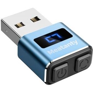 meatanty Ondetecteerbare mini-USB-muis van metaal met aparte modus en aan/uit-toetsen, ondersteunt meerdere tracks, zonder driver, plug and play om de pc/laptop wakker te houden