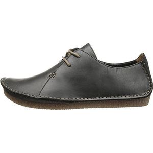 Clarks Janey Mae rubberen instappers voor meisjes, Zwart leder, 39 EU