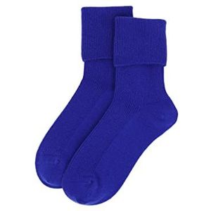 iMongol 100% pure kasjmier bedsokken voor vrouwen, dames, vrouw, moeder, gladde tenen en hiel met de hand naaien, warme en gezellige sokken, eenheidsmaat (1 paar), Helder blauw, 37-43 EU