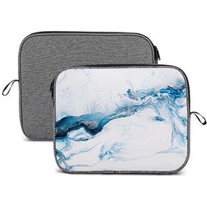 Aquarel Marmer Laptop Sleeve Case Beschermende Notebook Draagtas Reizen Aktetas 13 inch