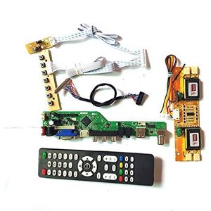 Voor M190PW01 V2 V3 T.V53 controller board VGA HDMI AV USB RF Remote+Inverter+toetsenbord 4CCFL 30Pin LVDS LCD display panel DIY kit (M190PW01 V3)