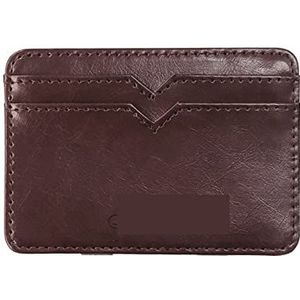 DieffematicQ portemonnees voor dames MenWallet Small Leather Magic Wallet with Coin Purse Men Mini Wallet Money Bag Credit Card Clip Clip Cash Wallet (Color : Coffee)