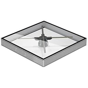 Holografische ventilator 3D Wifi Holografische Fan Projector Stereo Drijvende Reclame Machine Ventilator Aluminium Luchtfoto Imaging: voor bedrijven, winkels, feesten, bars en meer(Gris)
