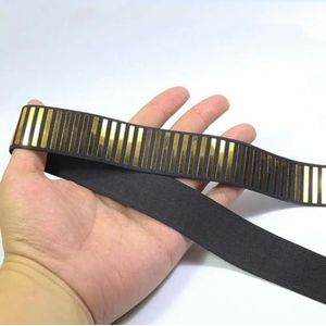 Laser Pailletten Elastiekjes voor Kleding 15-50MM Elastisch Lint DIY Naaien Accessoires Elastische Elastiekjes voor Fit-zwart Nikkel