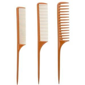 Professionele Kapper Kam Haaraccessoires Borstel Puntige Staart Kam for Pruik Vlecht Haarverf en Hoogtepunten Haar Styling Apparaten(Orange)