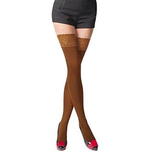 Romartex Ondoorzichtige 80 denier Microvezel Hold Ups kousen, 9 kleuren, maten S-XL, Beige, M
