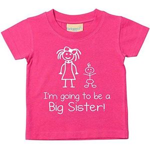 60 Tweede Makeover Beperkt Ik ga naar een Grote Zuster Roze T-shirt Baby Peuter Kinderen Verkrijgbaar in Maten 0-6 Maanden tot 14-15 Jaar Nieuwe Baby Zuster 9-11 Years roze